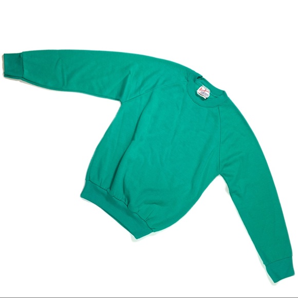 Vintage American Concepts Women’s Green Pullover Jumper Sweatshirt Sweater XS - Picture 5 of 8